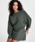 Women's Ribbed Boat-Neck Dolman-Sleeve Sweater, Created for Macy's