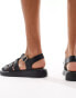 Truffle Collection caged sandals in black