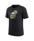 Men's Black New Orleans Saints Rewind Logo Tri-Blend T-shirt