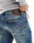 G-star 3301 regular tapered denim jeans in midwash blue