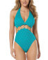 Vince Camuto Plunge One-Piece Women's Blue 6