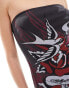 Ed Hardy mini dress with swallow rose print