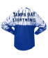 Men's and Women's Blue Tampa Bay Lightning Crystal Half Dye Long Sleeve T-Shirt