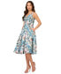 Women's Floral Jacquard Midi Dress