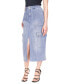 Women's Cargo Denim Midi Skirt