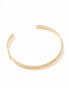 ASOS DESIGN 14k gold plated cuff bracelet with crystal detail