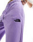 The North Face Essential oversized fleece high waist joggers in purple Exclusive at ASOS