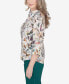 Classic Water Colored Leaf Filled Button Down Top