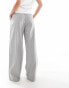 Stradivarius Petite pull on trouser in light grey