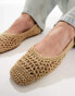 Mango woven ballet pump in natural