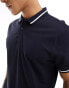 New Look tipped polo in navy