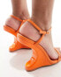 Simmi London Aja curved heeled sandal in orange