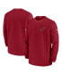 Men's Cardinal Arizona Cardinals 2023 Sideline Throwback Heavy Brushed Waffle Long Sleeve Top