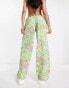 COLLUSION scribble floral beach trouser in multi