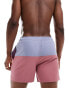 adidas Performance colorblock CLX swim shorts in purple and red