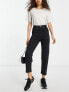 Bershka Petite comfort fit mom jean in black