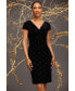 Women's Diamond-Velvet Cap-Sleeve Dress