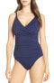 Tommy Bahama 273338 Women's Pearl One-Piece Swimsuit, Size 8 - Blue