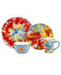 Blossom 16Pc Dinnerware Set, Service for 4