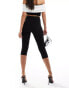 Kaiia slinky capri pants in black