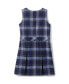 Girls School Uniform Plaid Jumper Dress Top of Knee