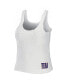 Женская пижама WEAR by Erin Andrews Womens Cream New York Giants Cozy Scoop Neck Tank Top Pants Sleep Set