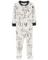 Toddler 1-Piece Arctic Animal Print Thermal Footie Pajamas 2T