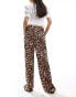 Vero Moda wide leg trousers in leopard print