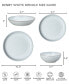 White Speckle Stoneware Coupe Dinner Plates, Set of 4