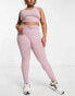 South Beach Plus ruched waistband leggings in violet