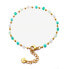 Fine gold-plated bracelet with green beads