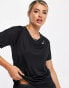 Nike Running dry fit race top in black