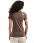 The North Face Simple Dome logo t-shirt in brown