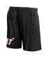 Men's Black Miami Heat Free Throw Mesh Shorts