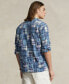 Men's Classic-Fit Patchwork Madras Camp Shirt