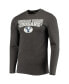 Men's Navy, Heathered Charcoal Distressed BYU Cougars Meter Long Sleeve T-shirt and Pants Sleep Set