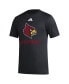 Men's Black Louisville Cardinals Fadeaway Basketball Pregame AEROREADY T-shirt