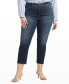 Plus Size Ruby Mid Rise Straight Cropped Jeans