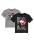 Toddler Black/Heather Gray New Jersey Devils Two-Pack Disney Offense Only T-Shirt Set