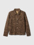 Leopard Denim Chore Jacket