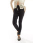 Bershka Petite high waist skinny jeans in black