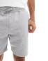 DTT jersey shorts in light grey marl