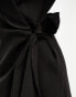 Extro & Vert Tall drape tie side blazer dress in black