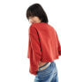 Urban Revivo nashville collegiate cropped sweat in red