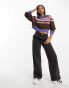 Urban Revivo fairisle cropped jumper in brown multi