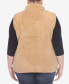 Plus Size Women's Zip Up Sherpa Vest Jacket