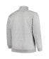 Men's Heather Gray Notre Dame Fighting Irish Big and Tall Fleece Quarter-Zip Jacket