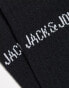 Jack & Jones 9 pack ribbed logo socks in black