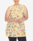 Plus Size Floral Sleeveless Tunic Top