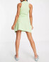 Daisy Street Active tennis mini dress in lime green